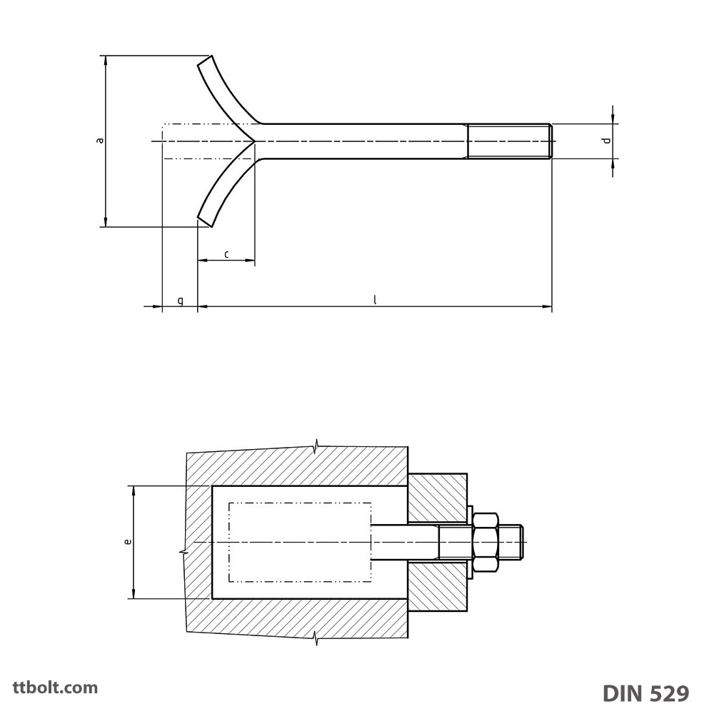 انکربولت DIN 529 C